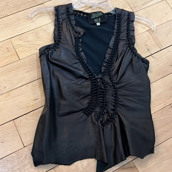 Jean Paul Gaultier Leather Vintage 1990s-2000s Top Sz M - Picture 10 of 14
